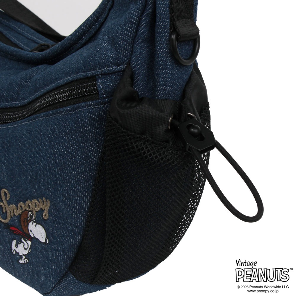 【OUTDOOR PRODUCTS】<br>PEANUTSコレクション スヌーピー 2Wayムーン型ショルダーバッグ ODB037