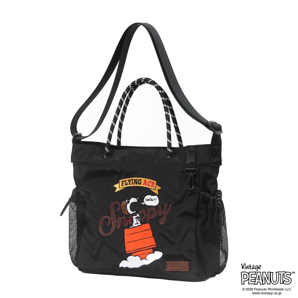 【OUTDOOR PRODUCTS】<br>PEANUTSコレクション スヌーピー 2Wayロープショルダーバッグ ODB038