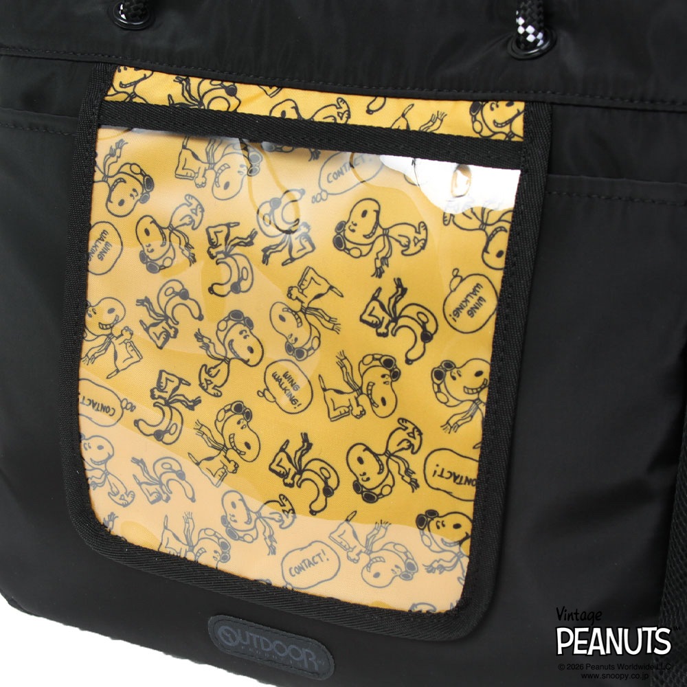 【OUTDOOR PRODUCTS】<br>PEANUTSコレクション スヌーピー 2Wayロープショルダーバッグ ODB038