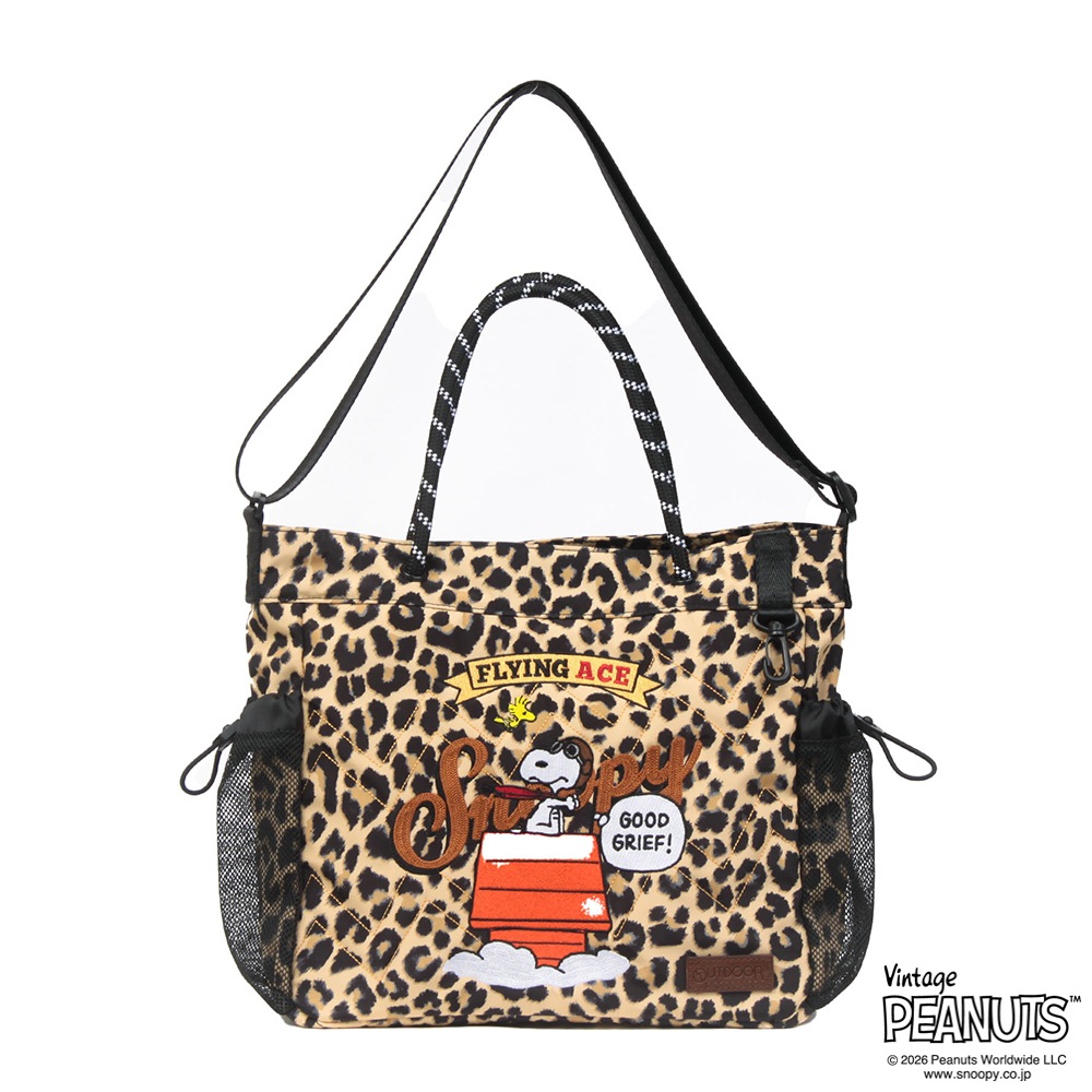 【OUTDOOR PRODUCTS】<br>PEANUTSコレクション スヌーピー 2Wayロープショルダーバッグ ODB038