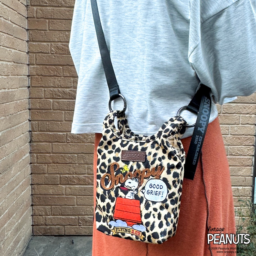 【OUTDOOR PRODUCTS】<br>PEANUTSコレクション スヌーピー ミニショルダーバッグ ODB039