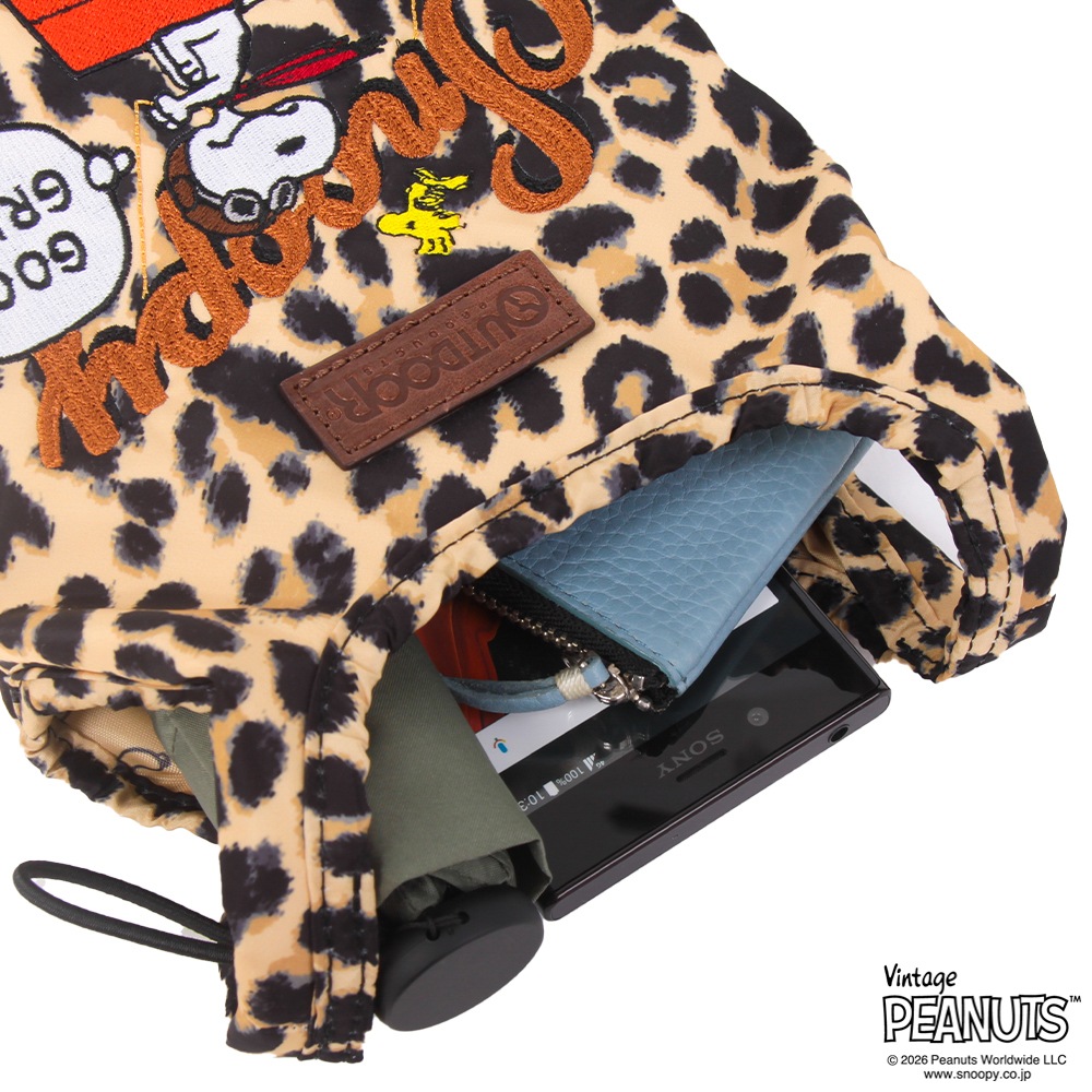 【OUTDOOR PRODUCTS】<br>PEANUTSコレクション スヌーピー ミニショルダーバッグ ODB039