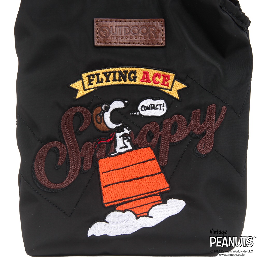 【OUTDOOR PRODUCTS】<br>PEANUTSコレクション スヌーピー ミニショルダーバッグ ODB039