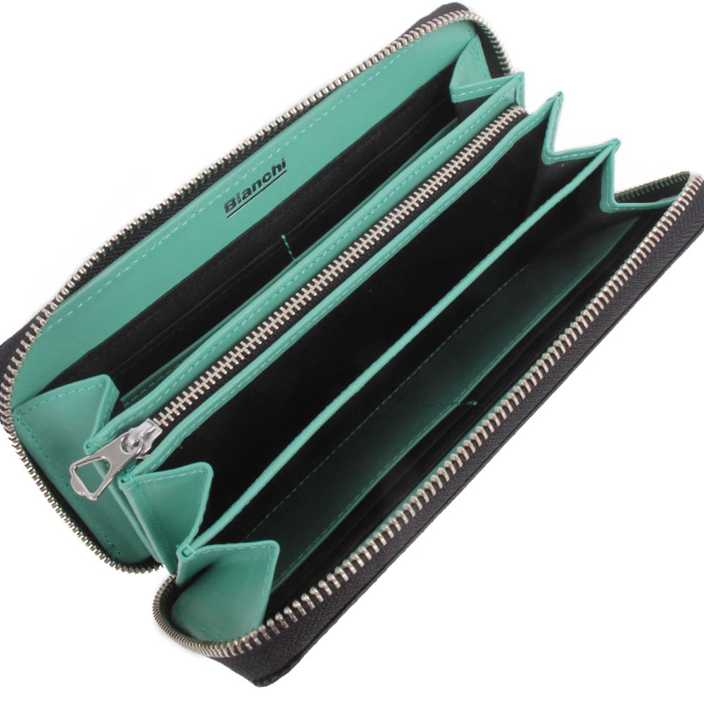 【Bianchi】 カーボン調レザーロングウォレット BIG1103