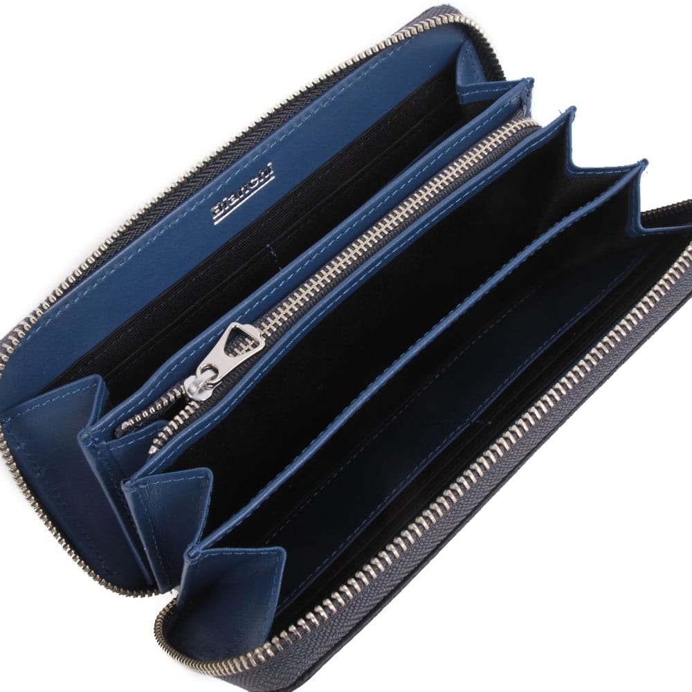 【Bianchi】 カーボン調レザーロングウォレット BIG1103