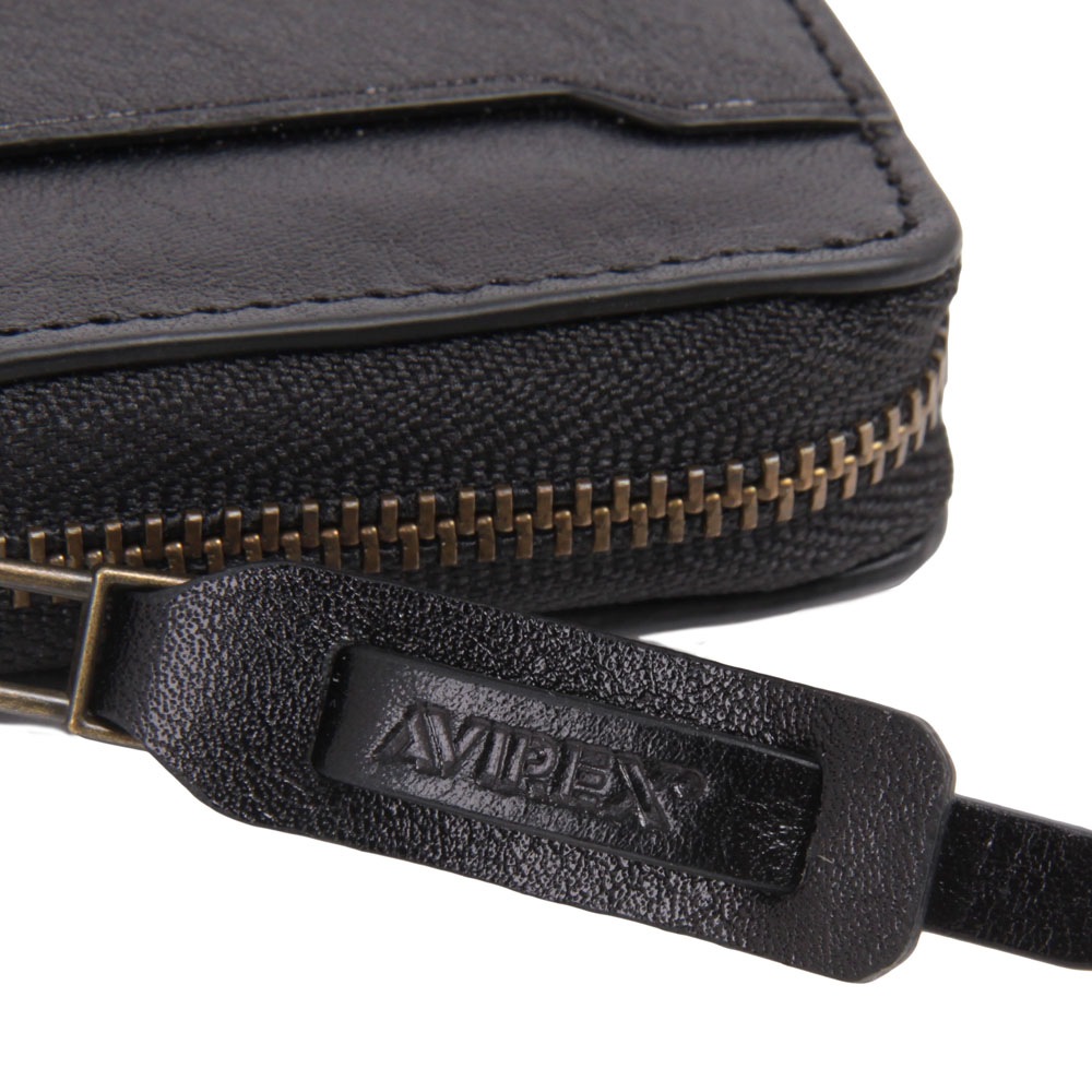 【AVIREX】<br>イタリアンレザー ラウンド ミニ 財布 AX9104