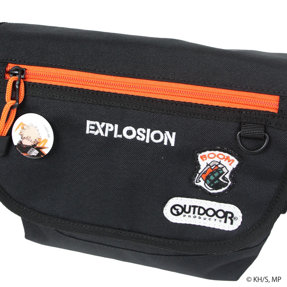 【僕のヒーローアカデミア×OUTDOOR PRODUCTS】<br>缶バッチ付きフラップショルダー ODHA02