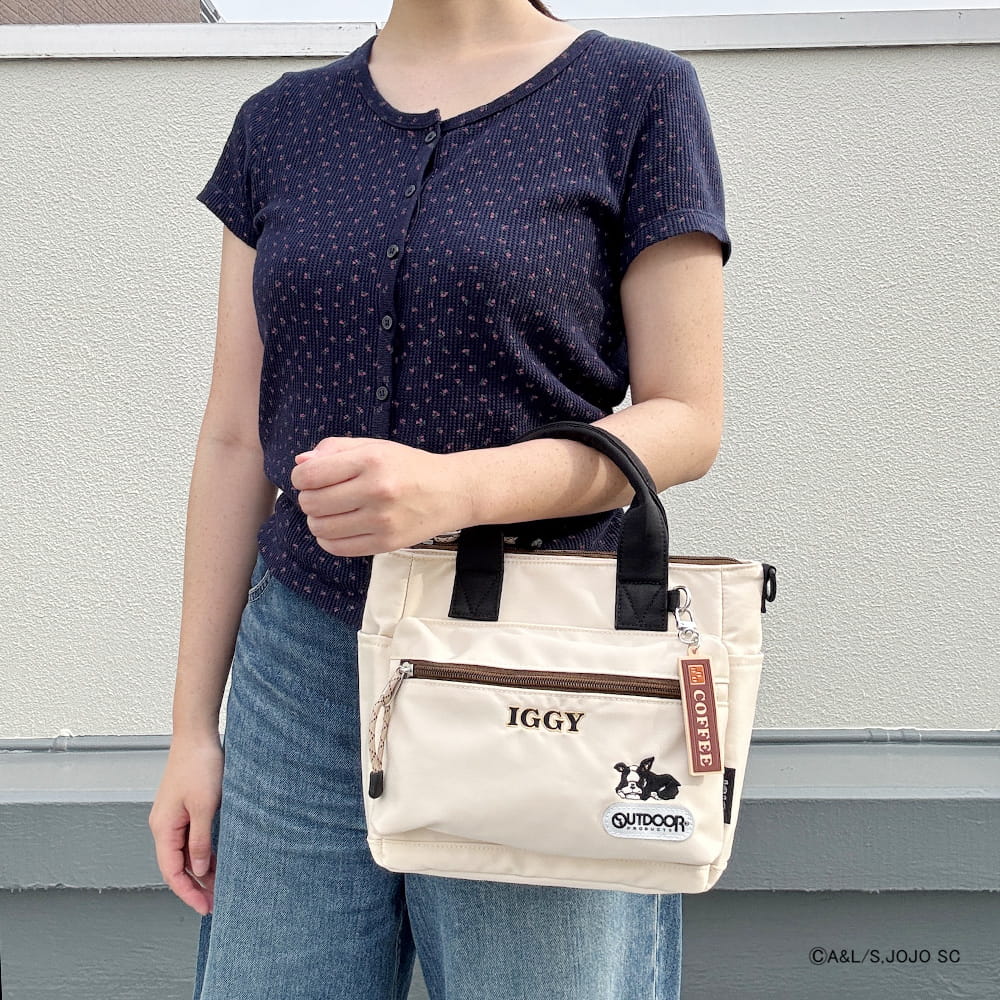 【アニメ『ジョジョの奇妙な冒険 スターダストクルセイダース』OUTDOOR PRODUCTS】 <br>イギーモチーフ2WAYショルダー ODJO02