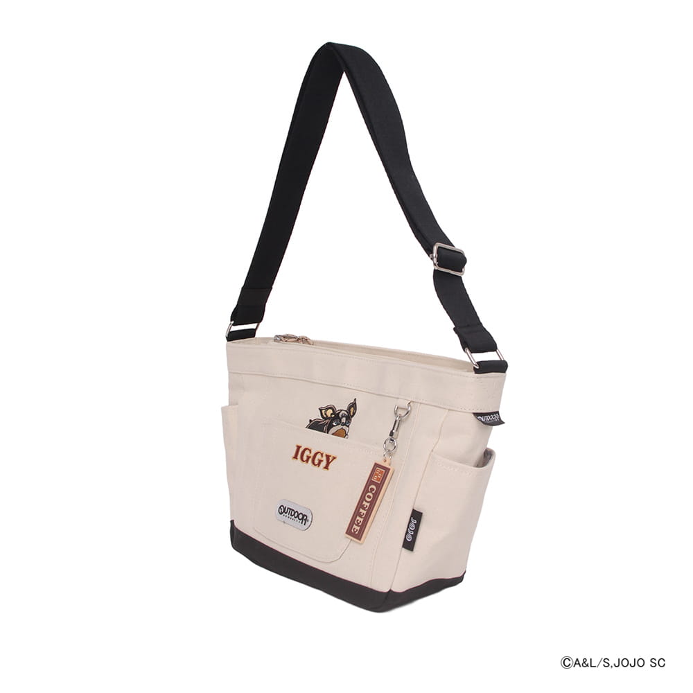 【アニメ『ジョジョの奇妙な冒険 スターダストクルセイダース』OUTDOOR PRODUCTS】 <br>イギーモチーフキャンバスショルダー ODJO11
