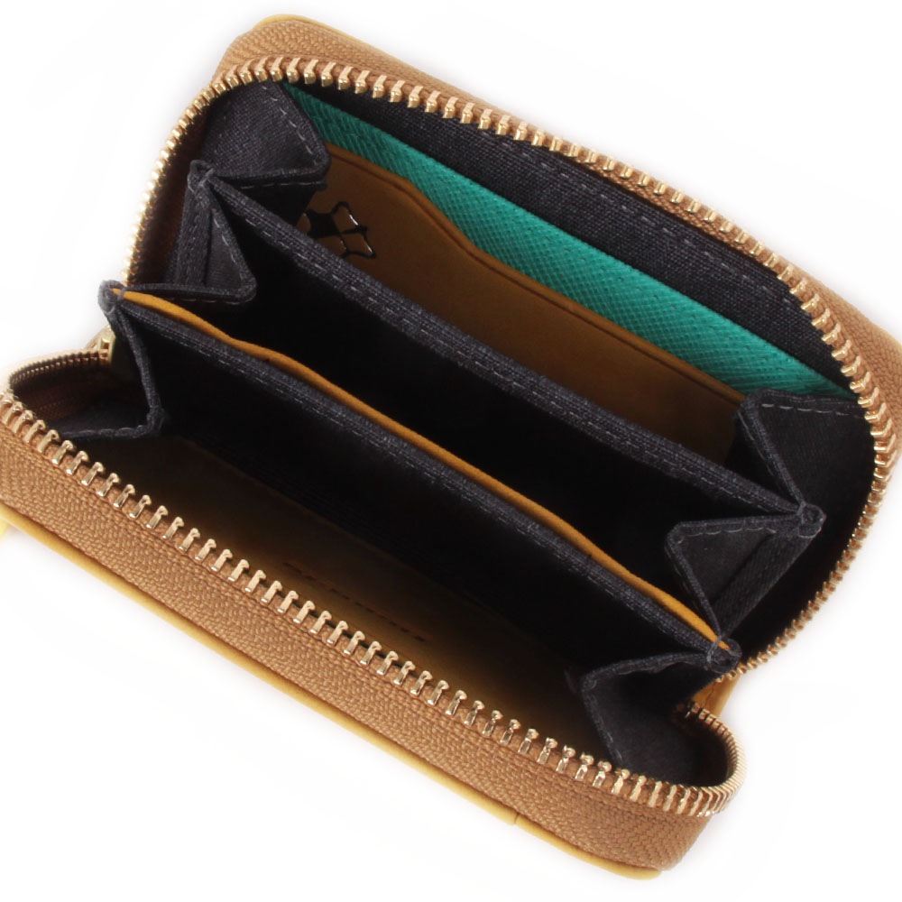 新色チャ追加 【Bianchi】　ヌバック革パスケース付小銭入れ　BIE1001