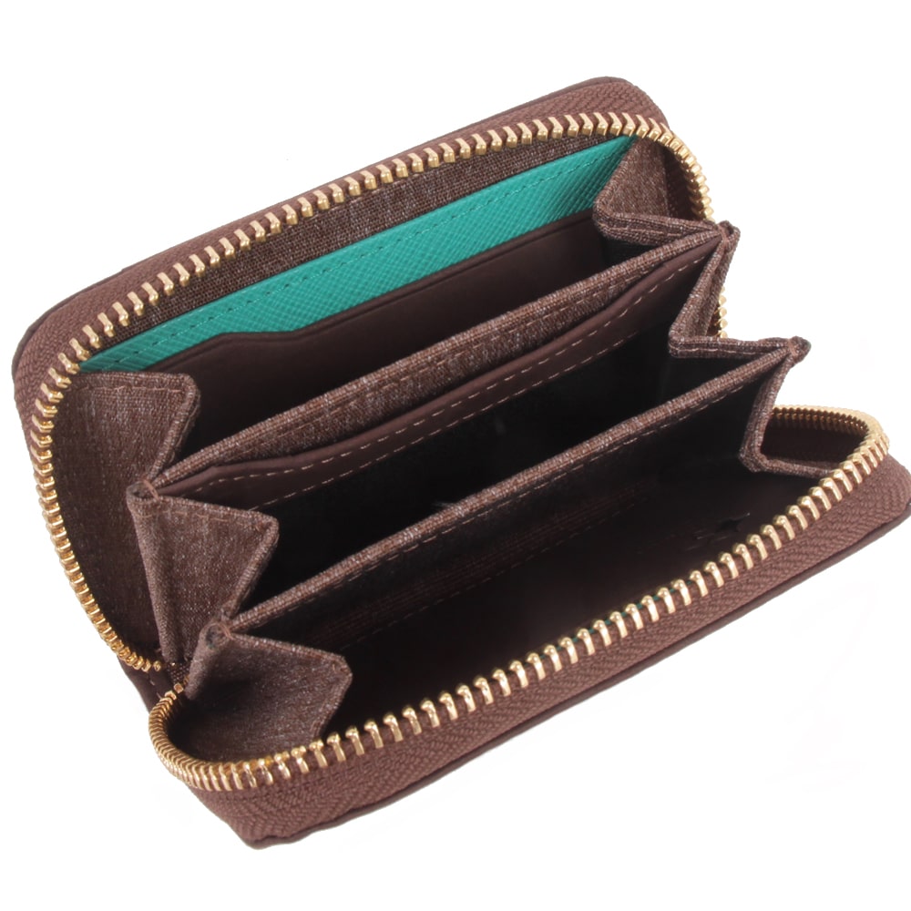 新色チャ追加 【Bianchi】　ヌバック革パスケース付小銭入れ　BIE1001