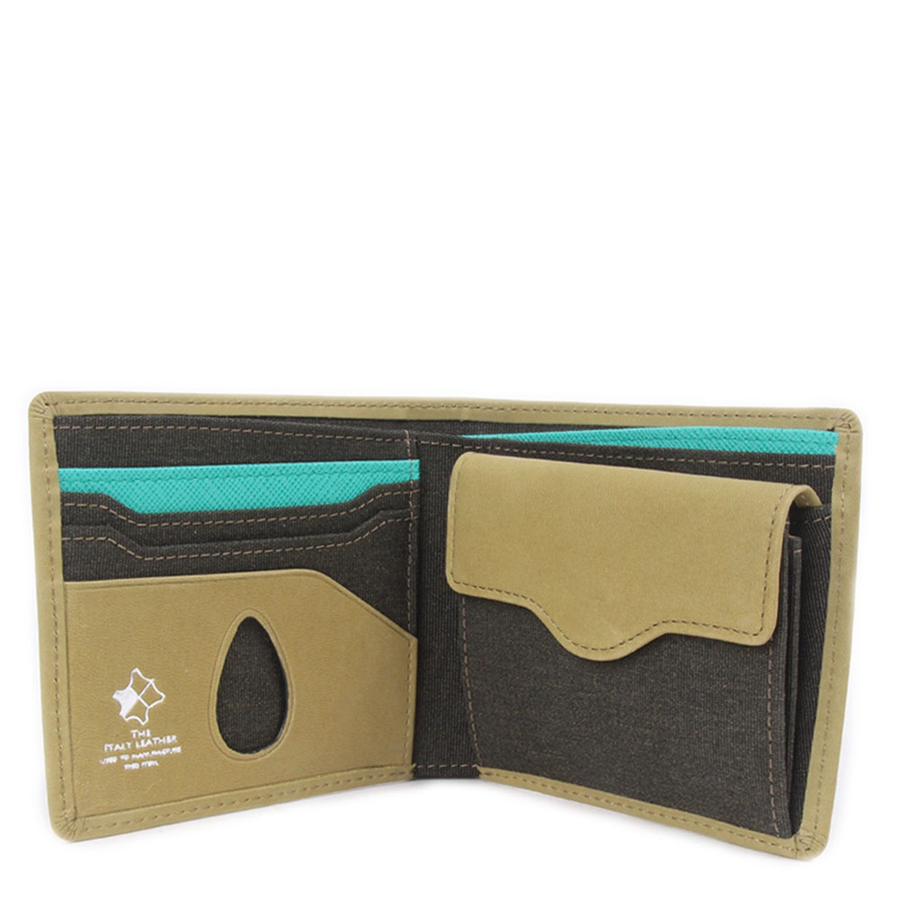 新色チャ追加 【Bianchi】　ヌバック革二つ折り財布　BIE1002