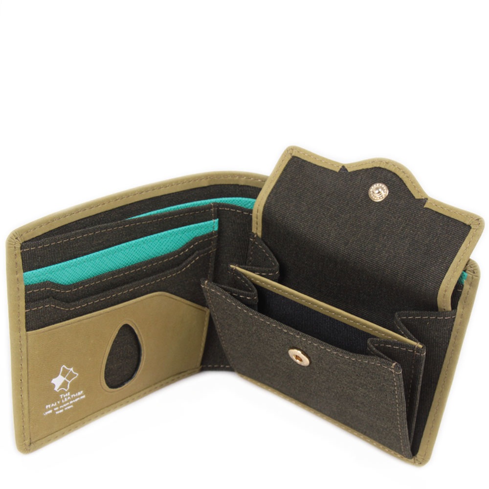 新色チャ追加 【Bianchi】　ヌバック革二つ折り財布　BIE1002