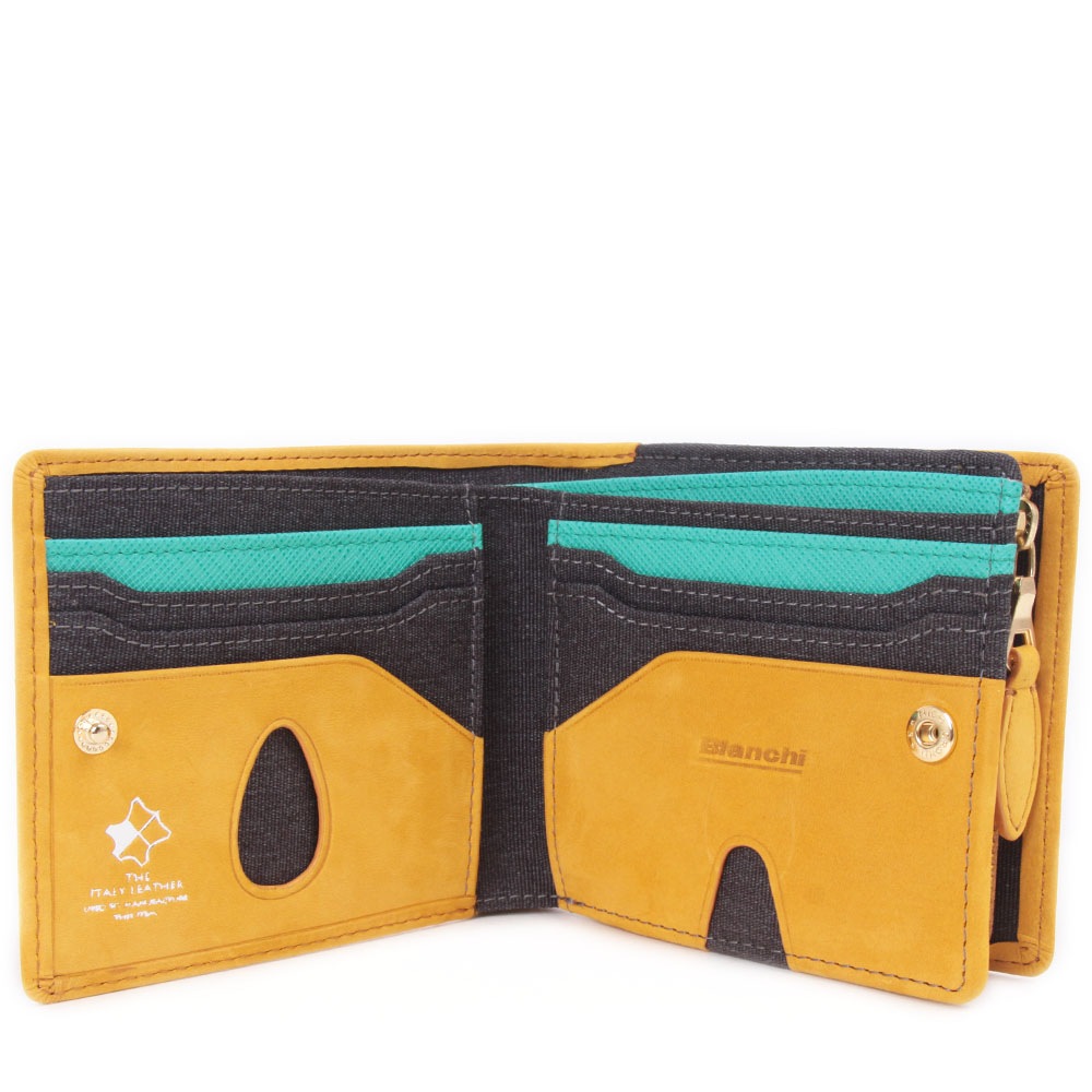 【Bianchi】　ヌバック革LF二つ折り財布　BIE1003