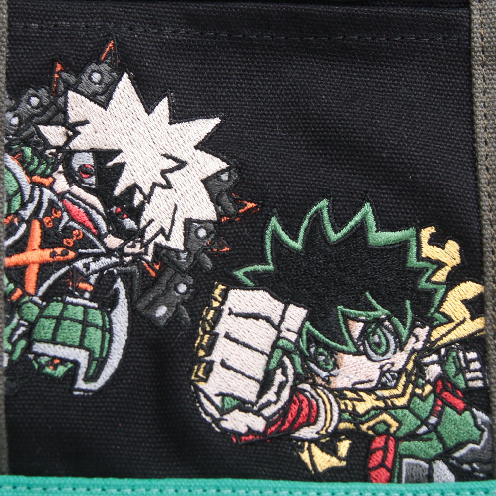 【僕のヒーローアカデミア×OUTDOOR PRODUCTS】<br>キーホルダー付きミニキャラトート 緑谷出久×爆豪勝己 ODHA14