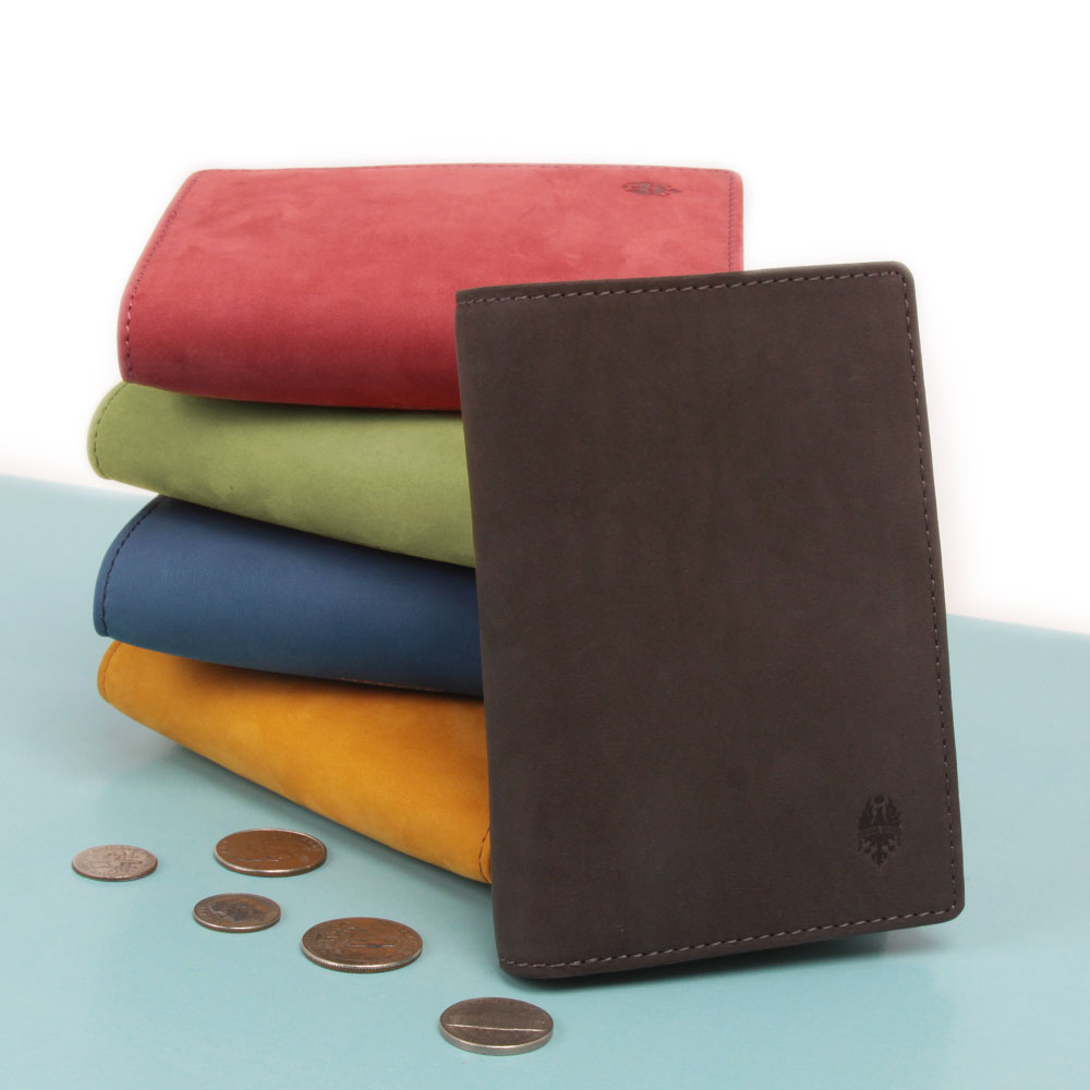 新色チャ追加 【Bianchi】　ヌバック革LFミドルウォレット　BIE1004