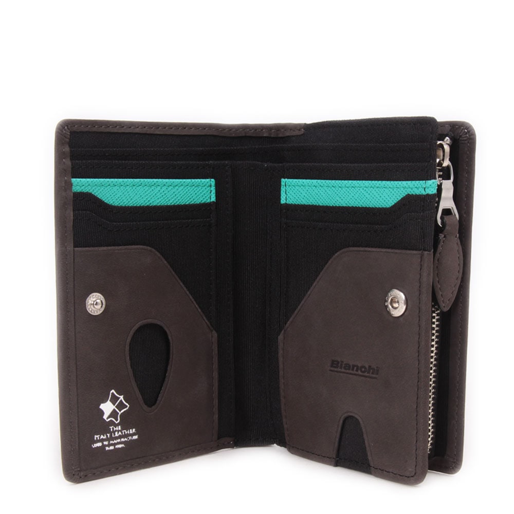 新色チャ追加 【Bianchi】　ヌバック革LFミドルウォレット　BIE1004