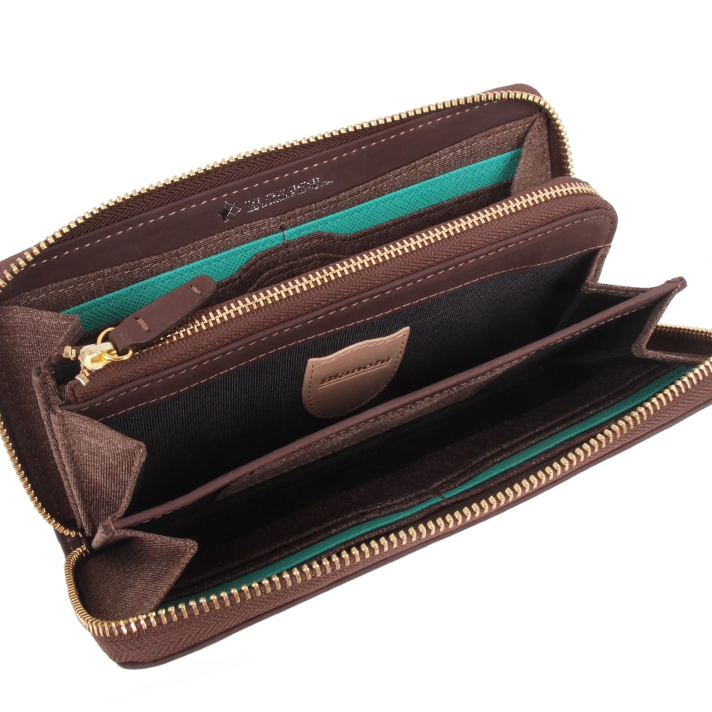 新色チャ追加 【Bianchi】　ヌバック革LFロングウォレット　BIE1005