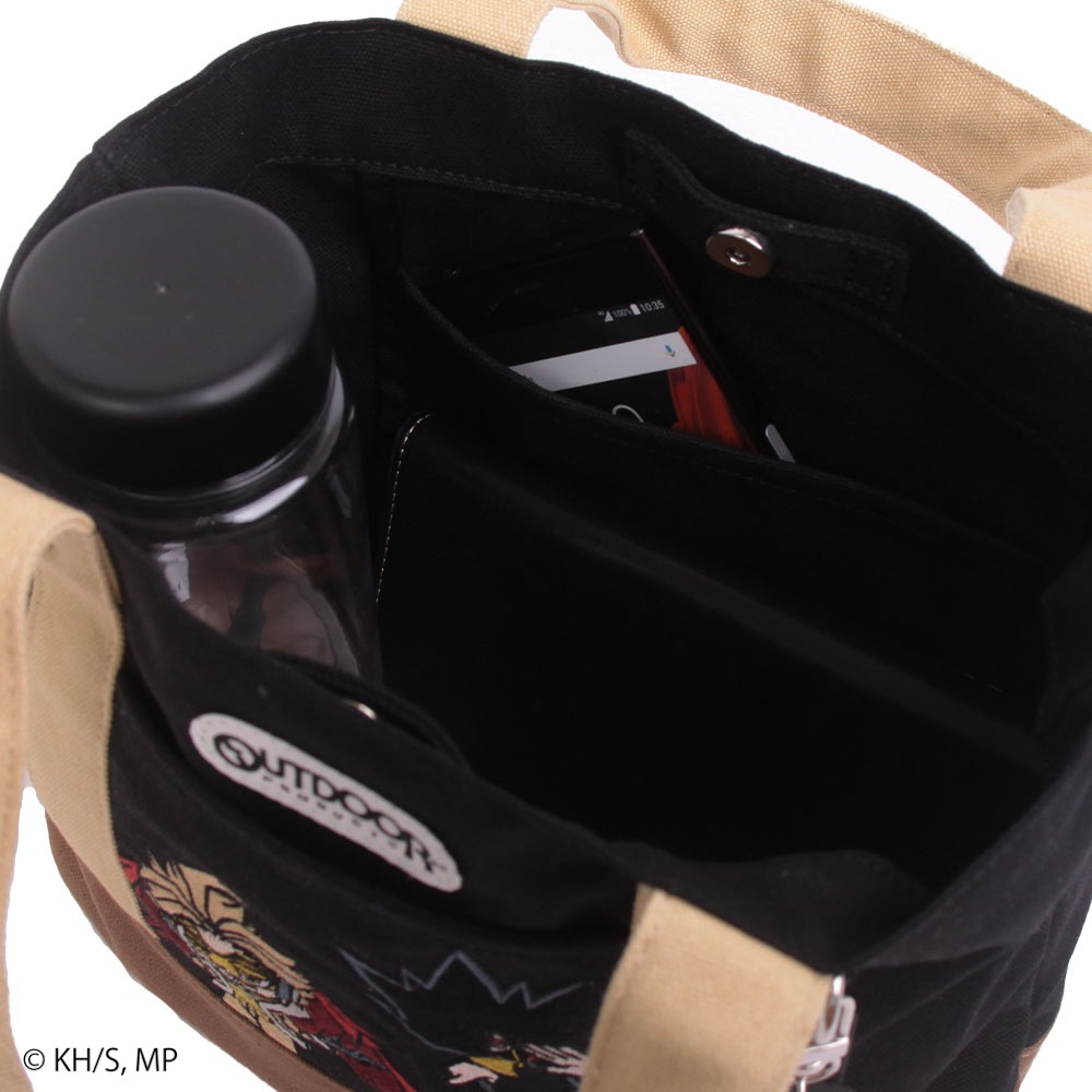 【僕のヒーローアカデミア×OUTDOOR PRODUCTS】<br>キーホルダー付きミニキャラトート 常闇踏陰×ホークス ODHA18