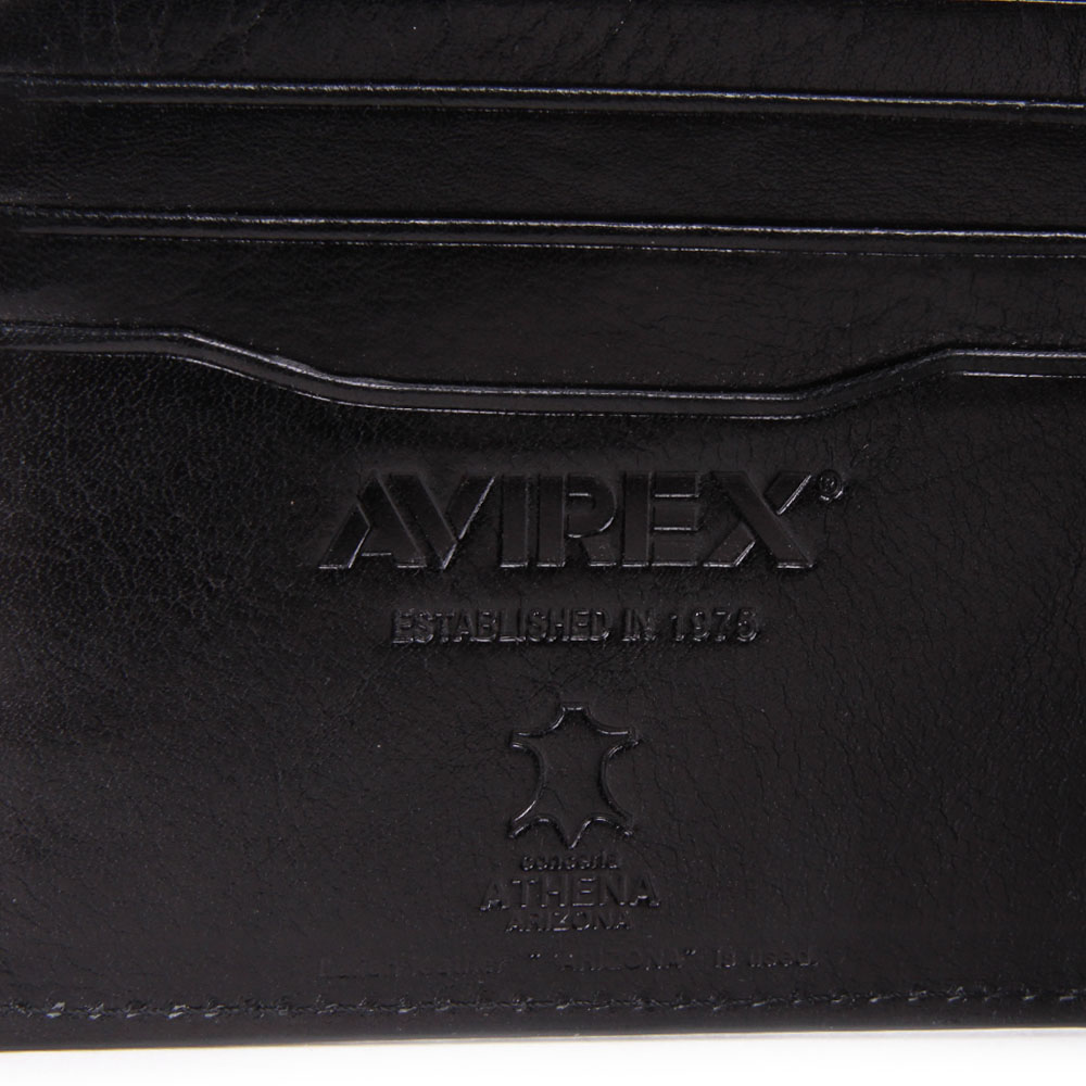 【AVIREX】イタリアンレザー二つ折り財布　AX9100