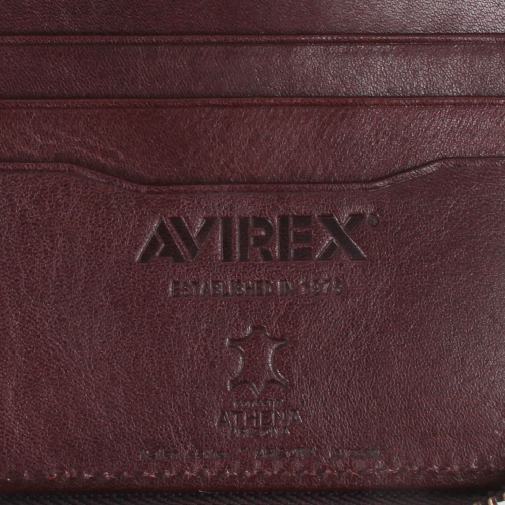 【AVIREX】イタリアンレザーラウンドウォレット　AX9101