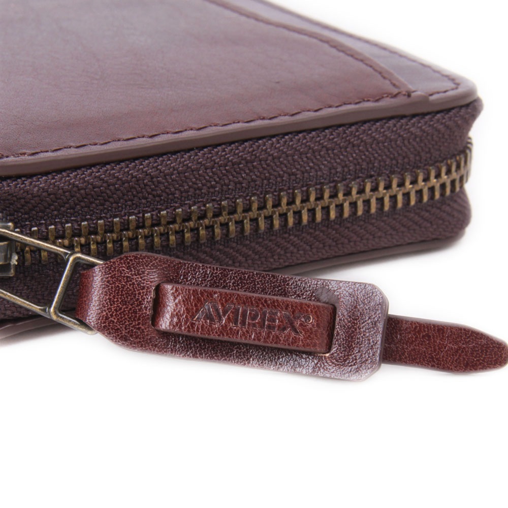 【AVIREX】イタリアンレザーラウンドウォレット　AX9101