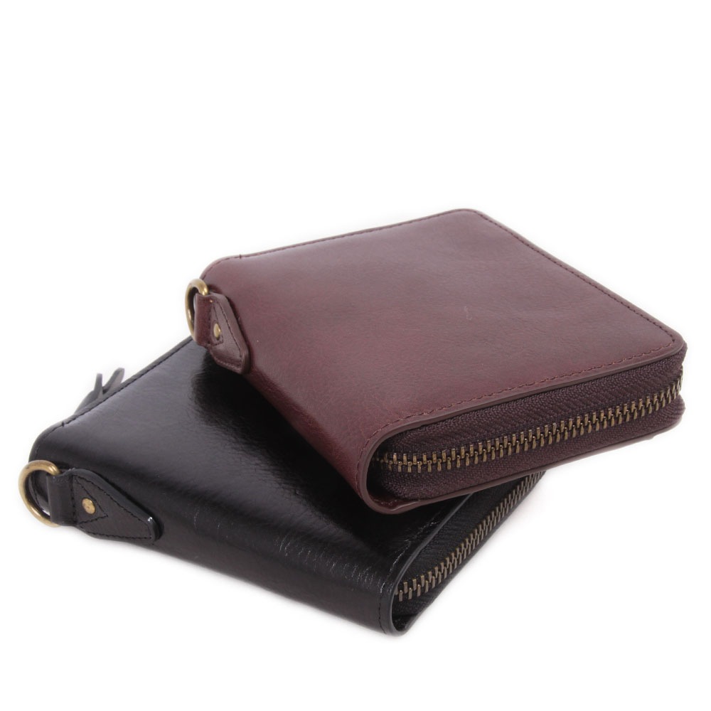 【AVIREX】イタリアンレザーラウンドウォレット　AX9101