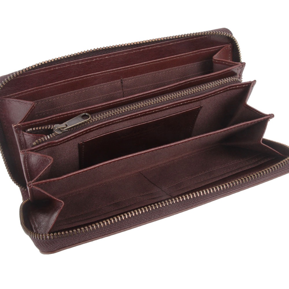 【AVIREX】イタリアンレザーラウンド長財布　AX9102