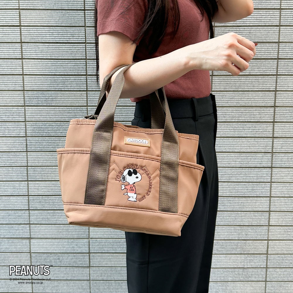 【OUTDOOR PRODUCTS】<br>PEANUTSコレクション スヌーピー 2WAYトート ODB024