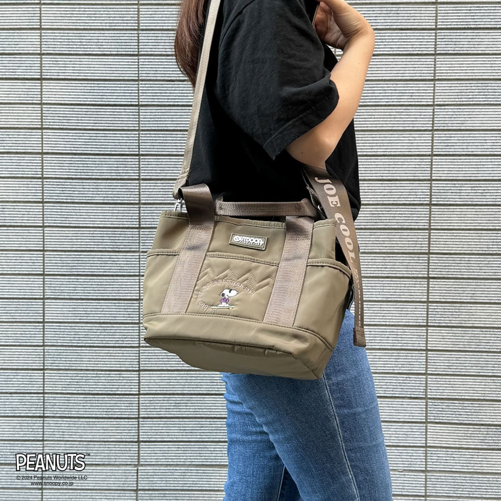 【OUTDOOR PRODUCTS】<br>PEANUTSコレクション スヌーピー 2WAYトート ODB024