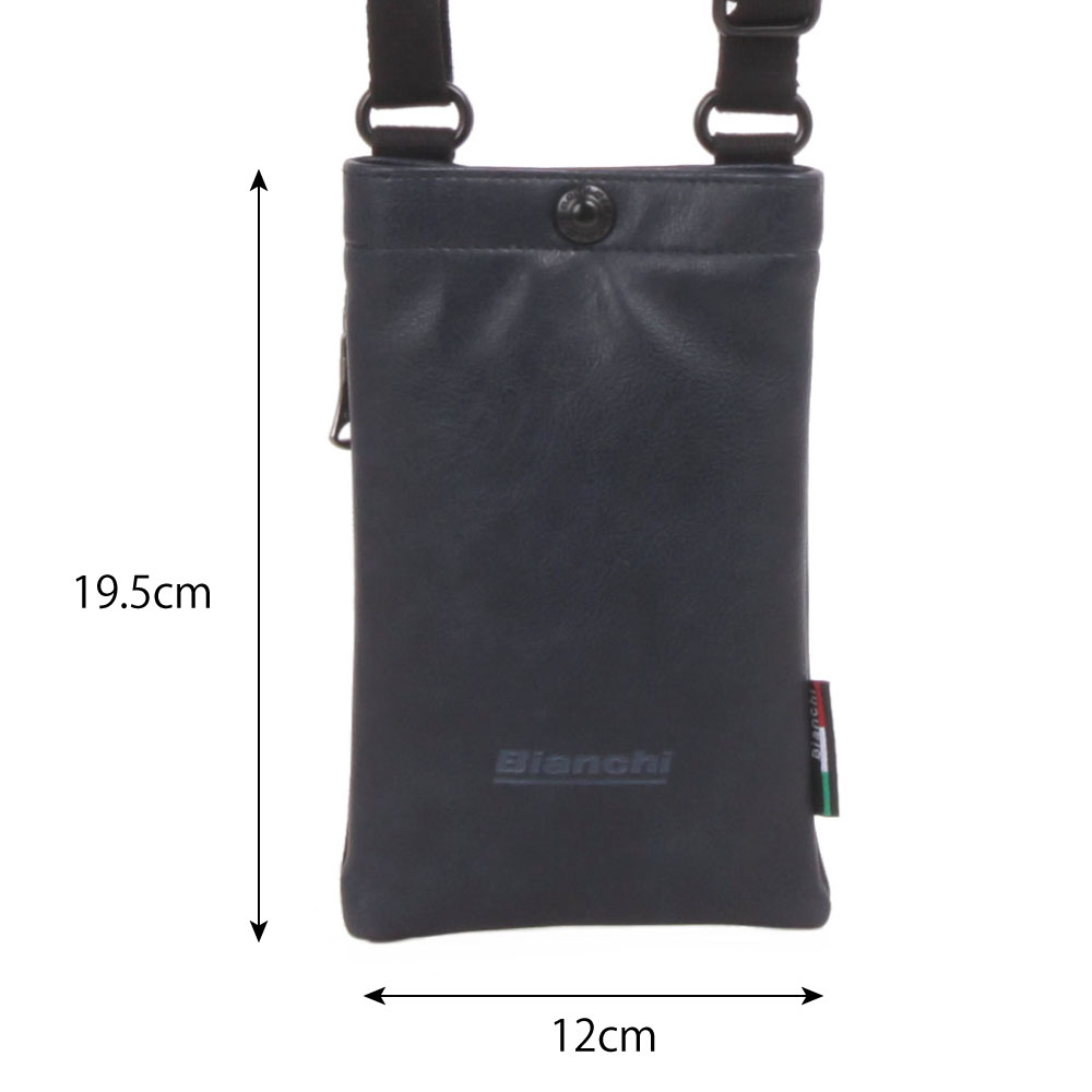 【Bianchi】エレガントフェイクレザー スマホ ポーチ LBPS16