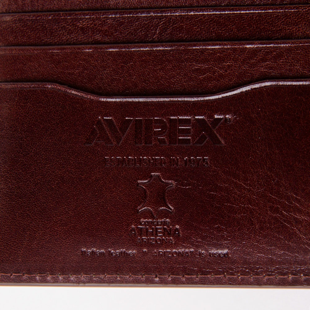 ≪Lightning（ライトニング）掲載商品≫<br>【AVIREX】BEUDE LIMITED レザー二つ折り財布　AX9100M