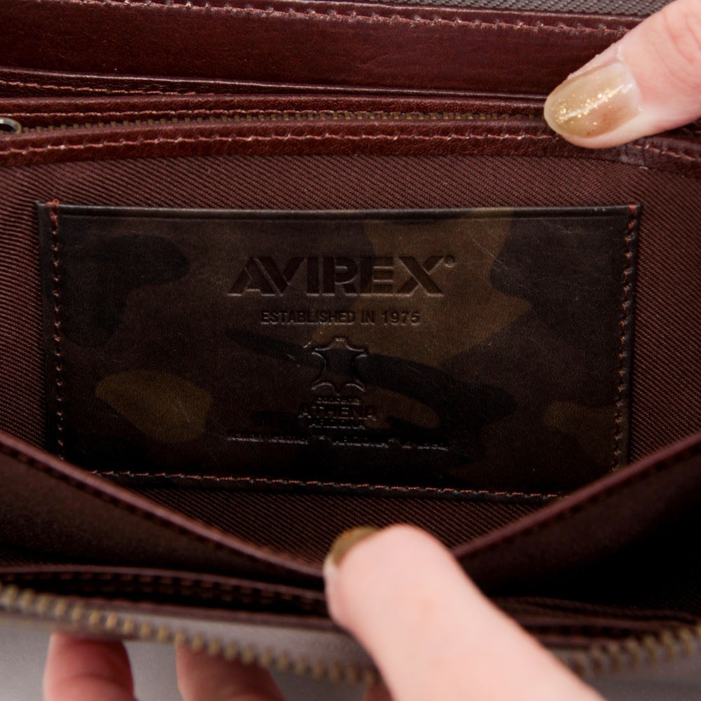 ≪Lightning（ライトニング）掲載商品≫<br>【AVIREX】BEUDE LIMITED ラウンド長財布　AX9102M