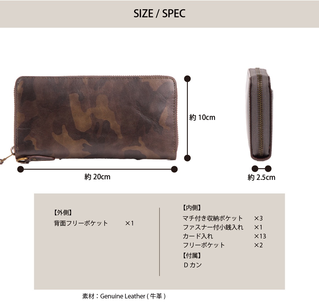 ≪Lightning（ライトニング）掲載商品≫<br>【AVIREX】BEUDE LIMITED ラウンド長財布　AX9102M