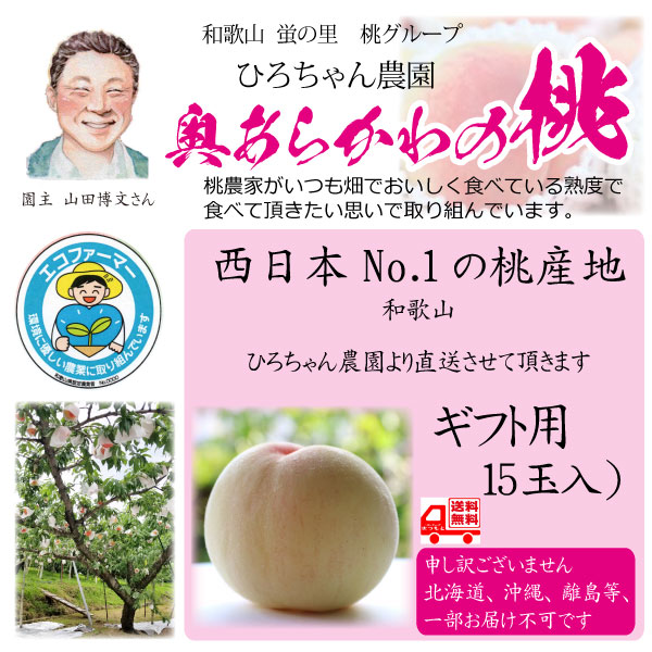 完熟桃 15玉 7月下～8月上旬発送【糖度13度以上保証