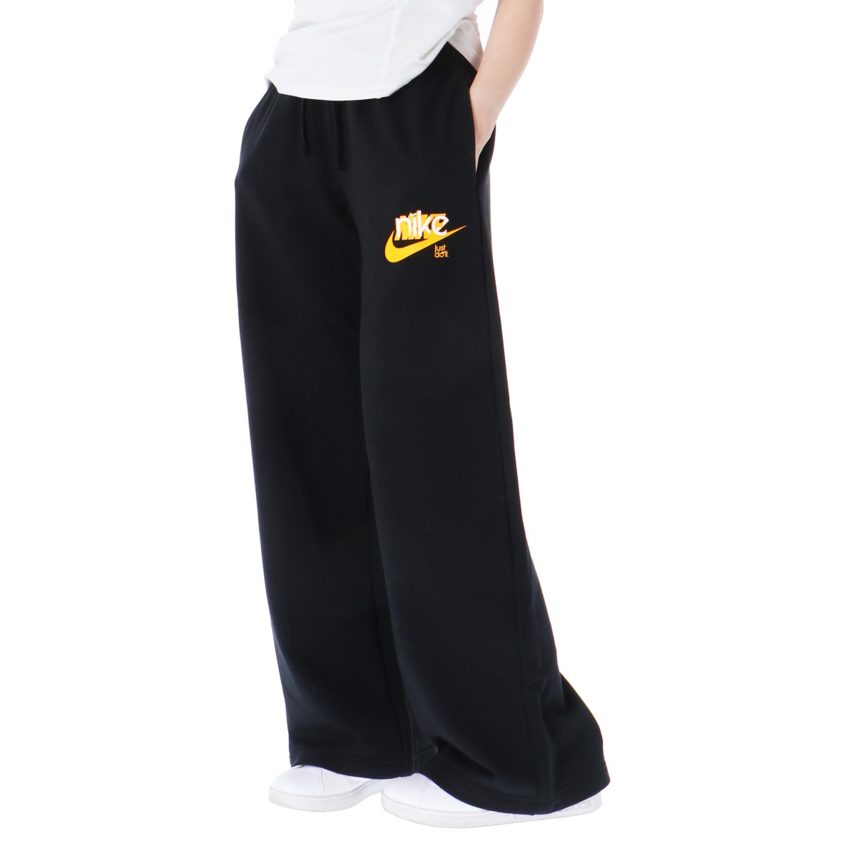 ジャージ 下 レディース ナイキ ロングパンツ クラブ フリース FT GX スウェットパンツ 裏毛 綿混 ワイド ブランド NIKE FN3635 優良配送 SALE セール BLK