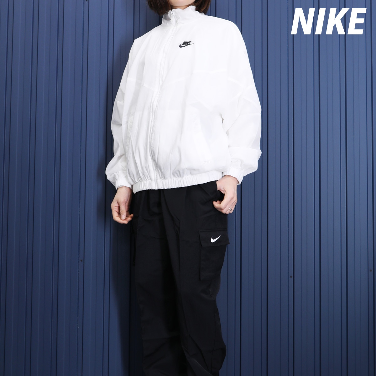 ナイキ ウインドブレーカー 上下 セットアップ レディース 裏メッシュ カーゴパンツ WHT NIKE DM6186 SALE セール 優良配送