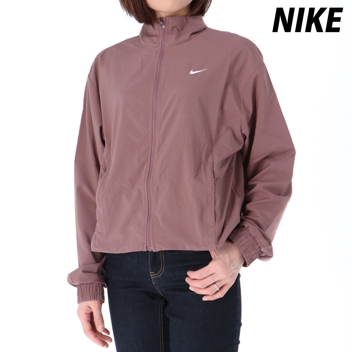 ナイキ ウィメンズ ワン ウーブン ジャケット ウインドジャケット 上 レディース NIKE フルジップ FB5016 黒 ブラック