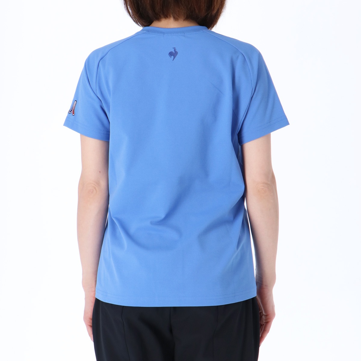 タグ付き未使用品　ルルムウ レディース Tシャツ 半袖 M ブルー系 タグ付き未使用品 ルルムウ レディース Tシャツ 半袖 M ブルー系