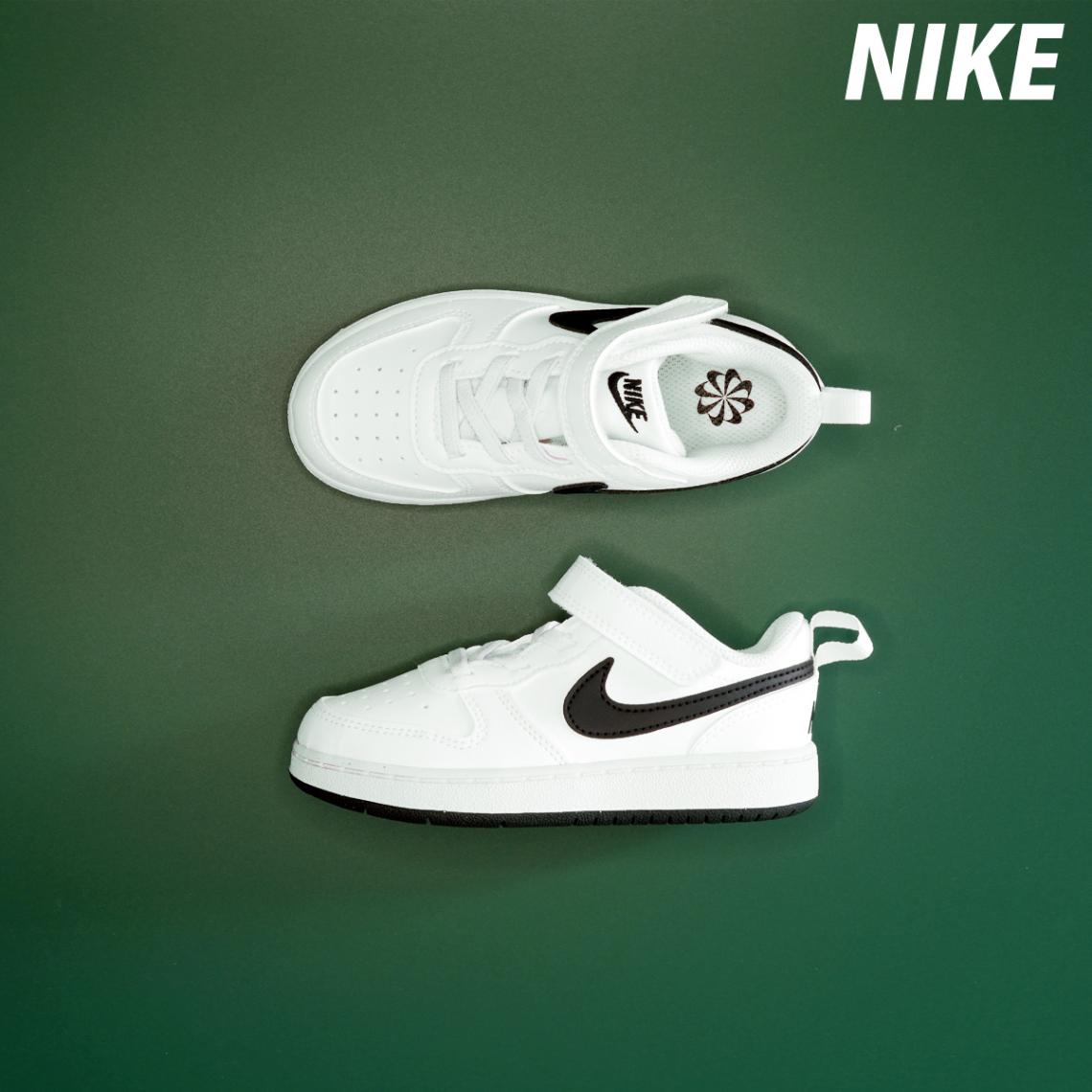 ナイキ ジュニア コート ボロー シューズ NIKE ベビー キッズ ファーストシューズ 誕生日 面ファスナー マジックテープ DV5458104 WBK