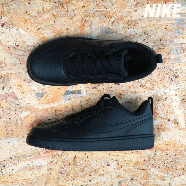 ナイキ ジュニア コート ボロー LOW リクラフト シューズ NIKE カジュアル 通学 DV5456002 BLK