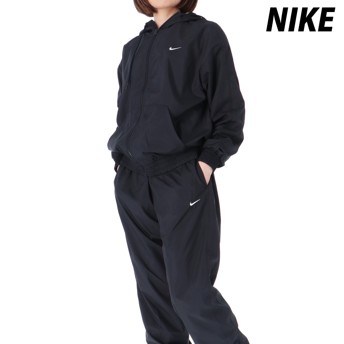 ナイキ ウインドブレーカー 上下 セットアップ レディース クラシック ウーブン BLK NIKE FV6299 新作 優良配送