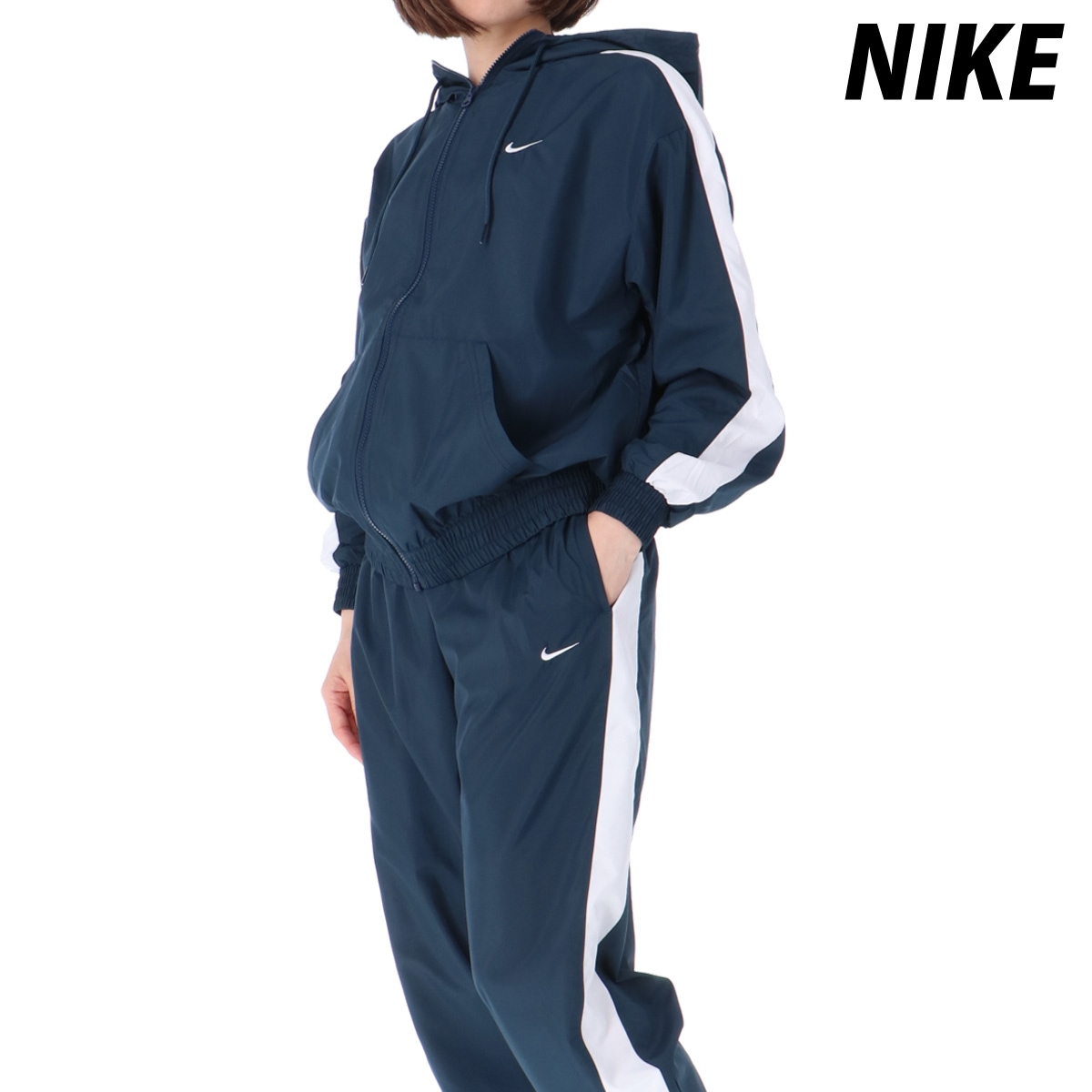 ナイキ ウインドブレーカー 上下 セットアップ レディース クラシック ウーブン NVY NIKE FV6299 新作 優良配送