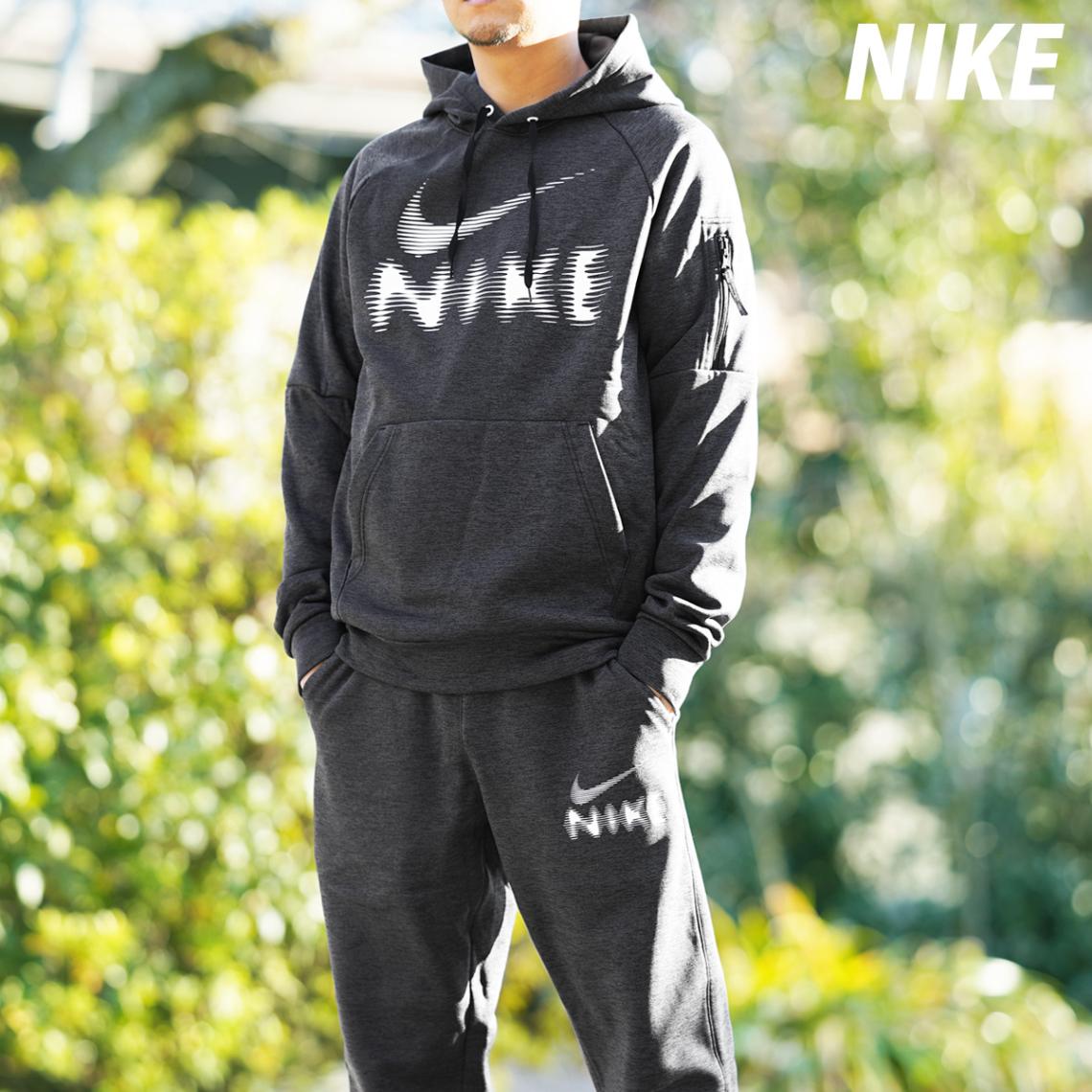 Nike ブラック フード付きトレーナー＆スウェットパンツセット S NIKE 上下セット セットアップ 裏起毛 スウェット パーカー