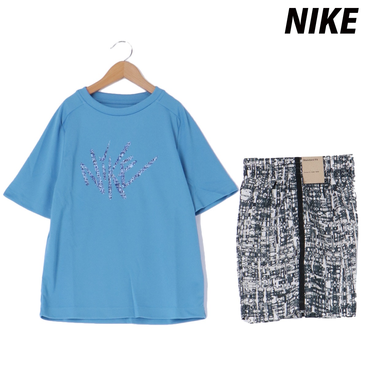 ナイキ Tシャツ ハーフパンツ 上下 セットアップ ジュニア 半袖 グラフィック 吸汗 速乾 ドライ マルチ LBU NIKE HJ3768 新作 優良配送