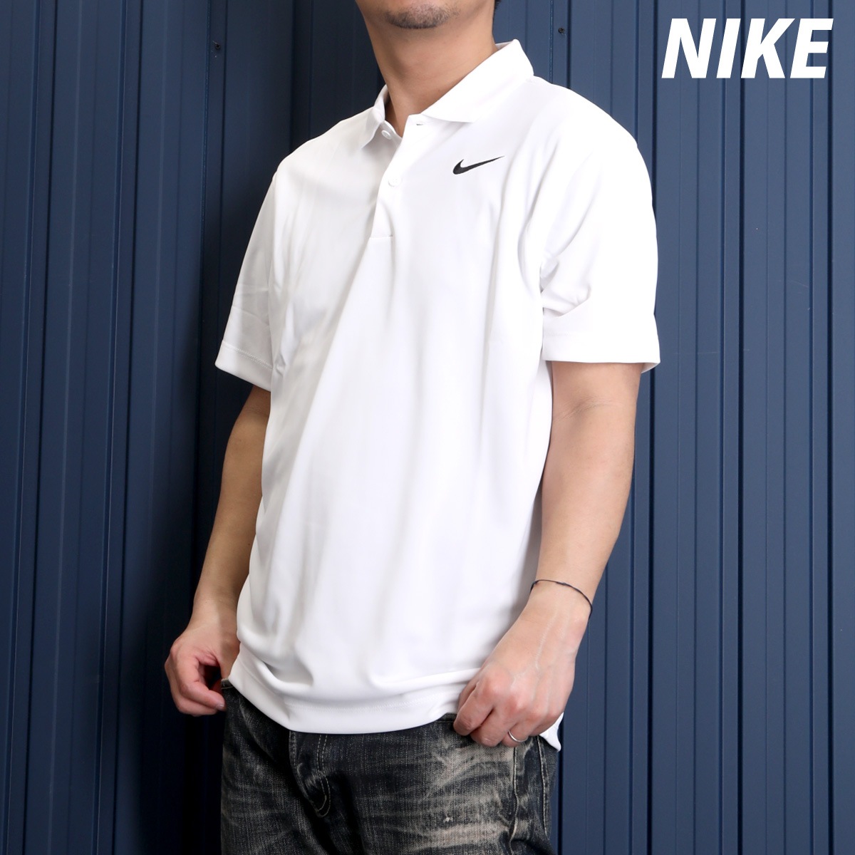 ナイキ ポロシャツ メンズ ブランド 半袖 テニス 吸汗 速乾 ドライ ワンポイント ナイキコート WHT NIKE DH0858 SALE セール