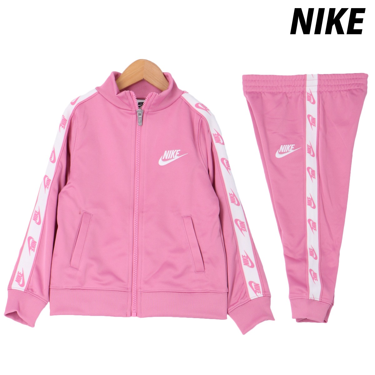 ナイキ ジャージ 上下 セットアップ ジュニア ジャージ上下 フルジップ トラックスーツ サイドライン PNK NIKE 36M452 新作 優良配送