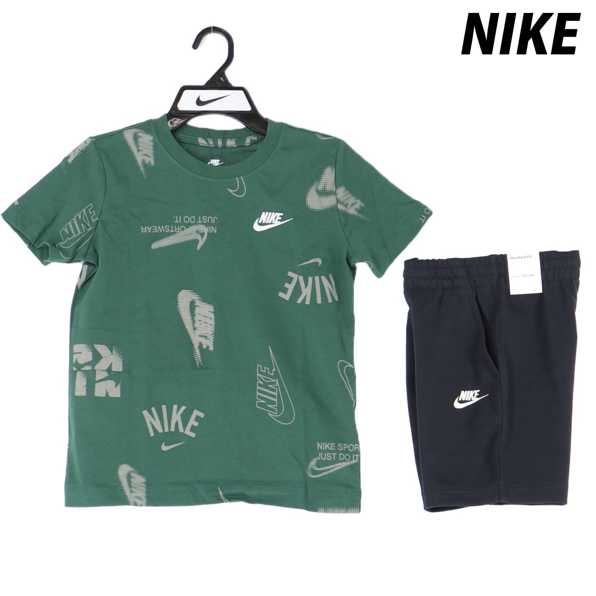 ナイキ Tシャツ ハーフパンツ 上下 セットアップ ジュニア コットン 綿100% クラブ GRN NIKE HQ9292 新作 優良配送