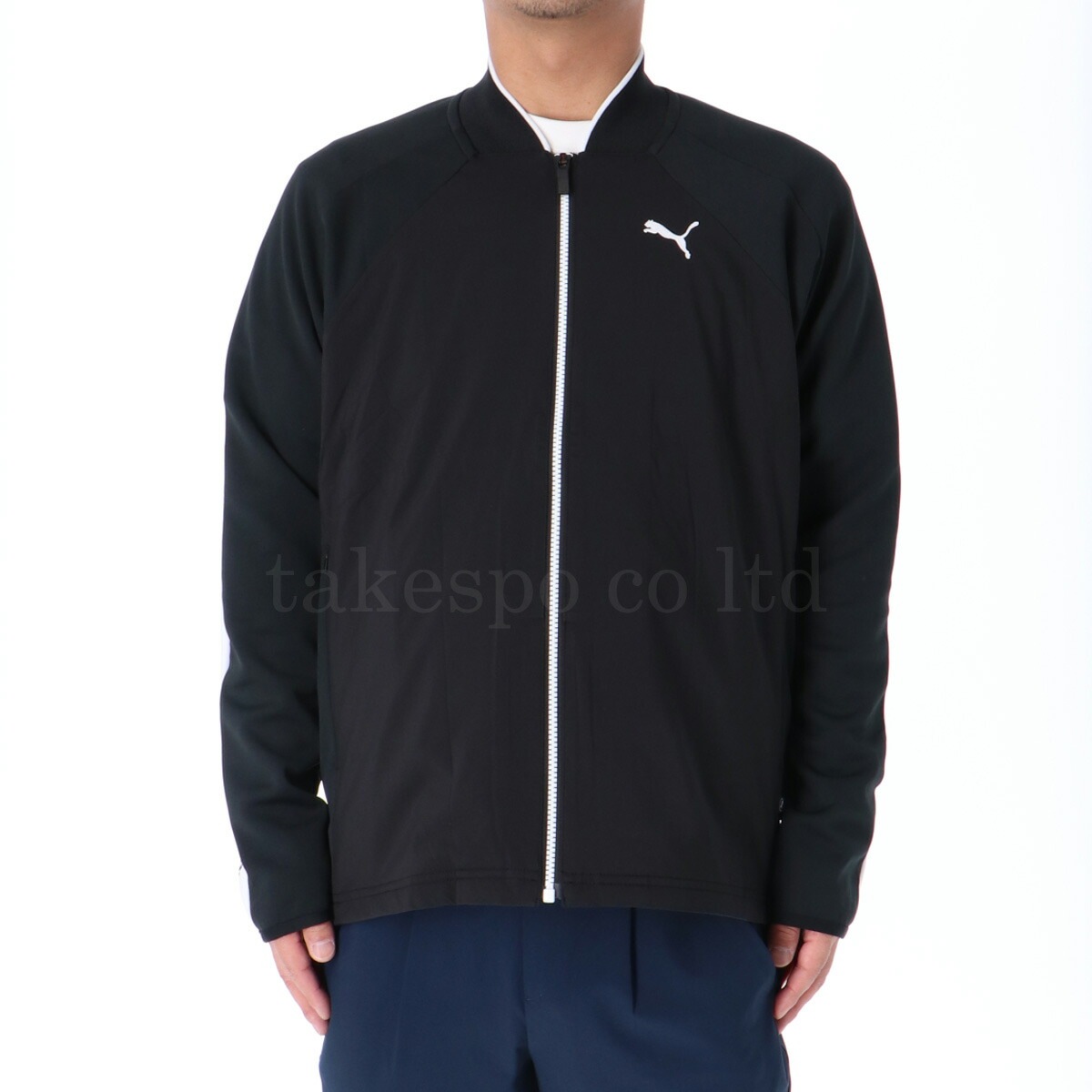 XXL 新品 プーマ ゴルフ 定価1.4万 保温 防寒 フリース ジャケット 白 プーマ PUMA GOLF ジャケット 上 メンズ ゴルフ フルジップ 防風