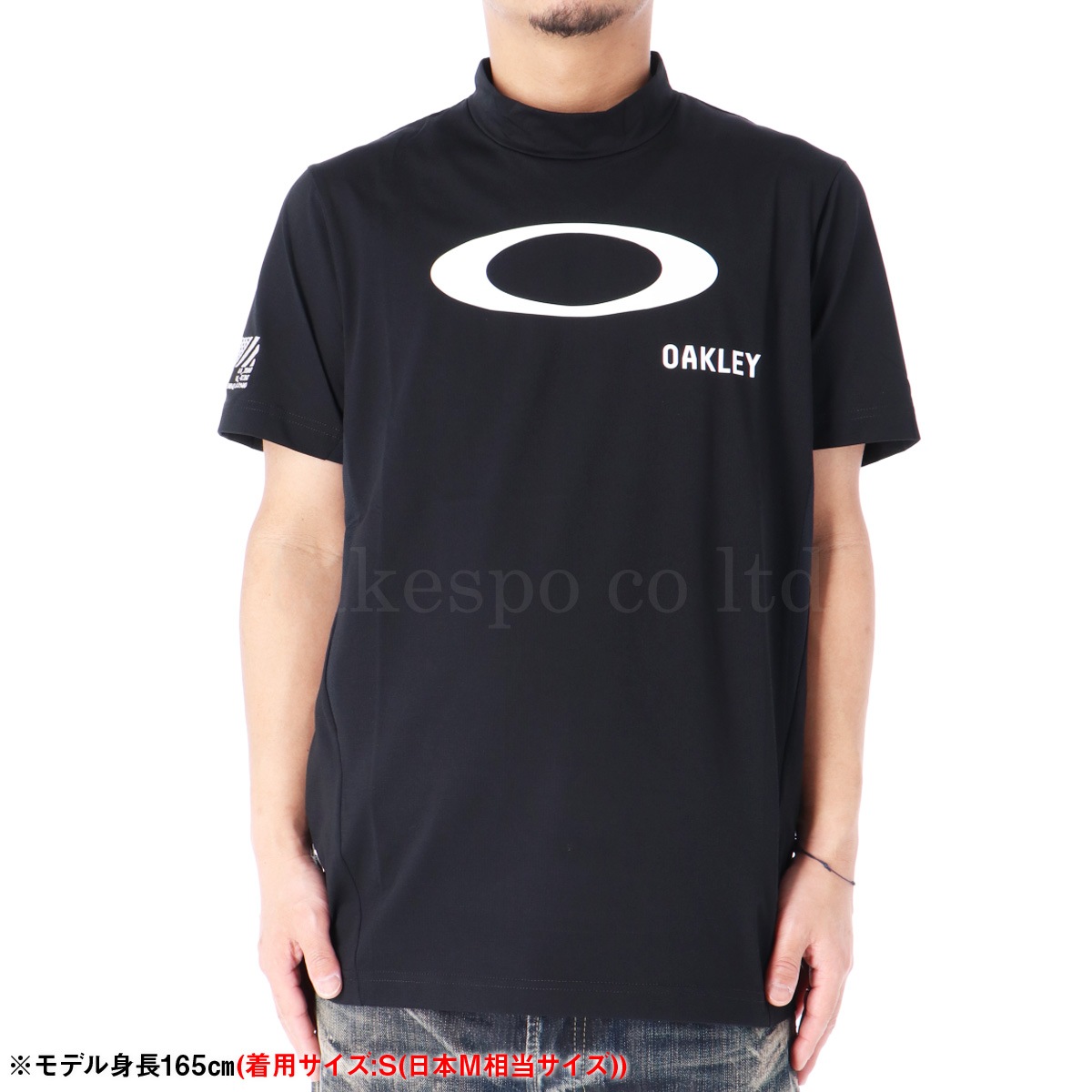 Oakley 速乾性ハイネックシャツ 黒/迷彩 オークリー Tシャツ 上 メンズ OAKLEY ハイネック モックネック
